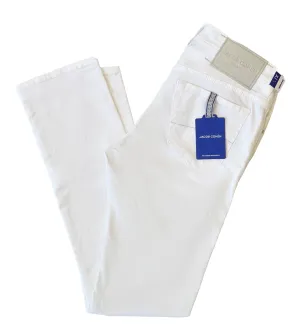 JACOB COHEN 5-Pocket Slim Fit White Denim