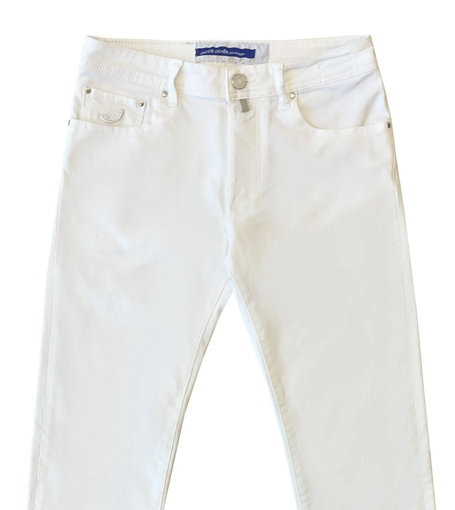 JACOB COHEN 5-Pocket Slim Fit White Denim