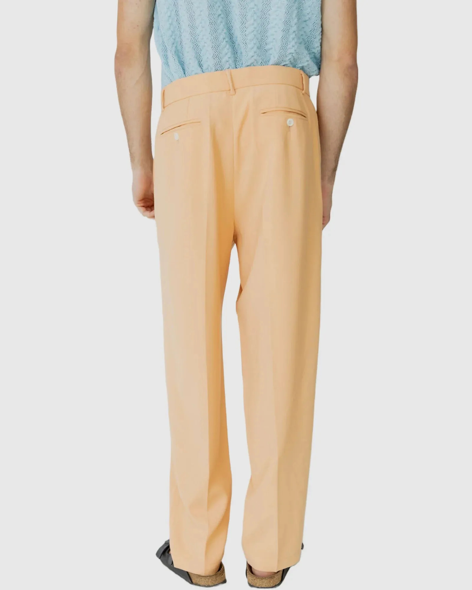 Justin Cassin Heran Loose Fit Trousers in Apricot Color