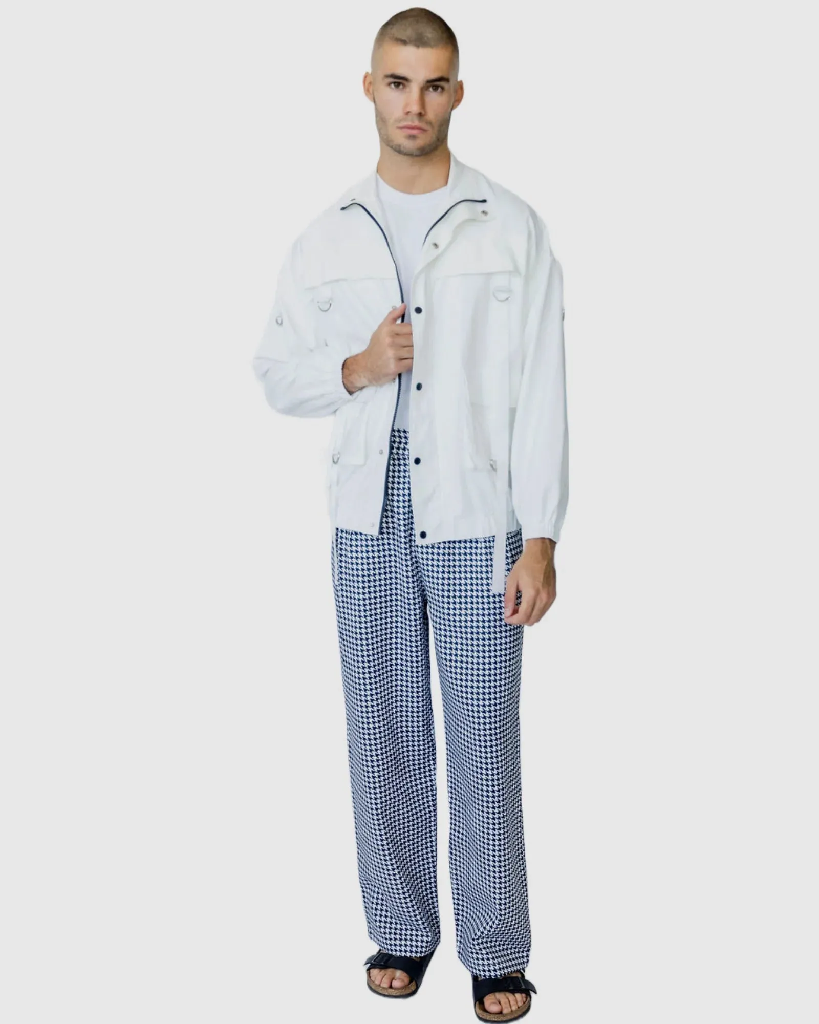 Justin Cassin Raider Loose Fit Trousers in Grey Color