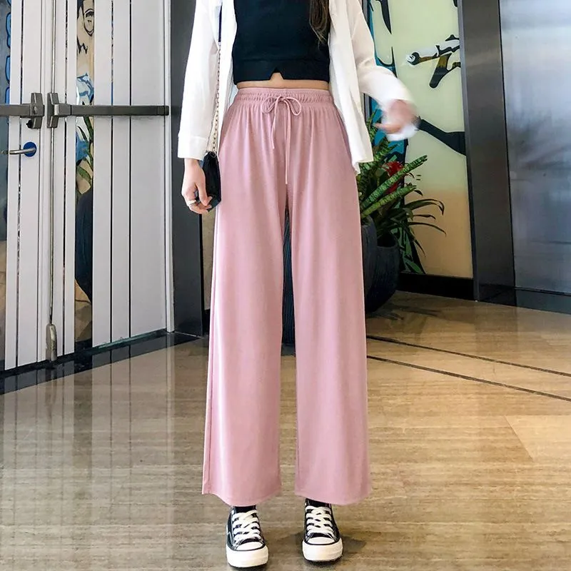 Womens Wide Leg Palazzo Trousers Plus Size Wide Bottom Palazzo Pants