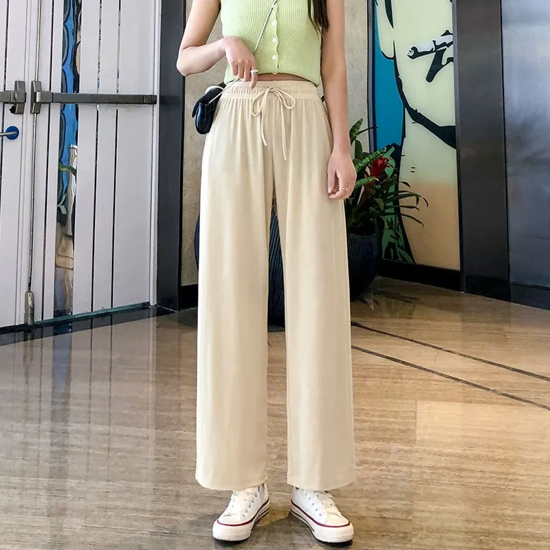 Womens Wide Leg Palazzo Trousers Plus Size Wide Bottom Palazzo Pants