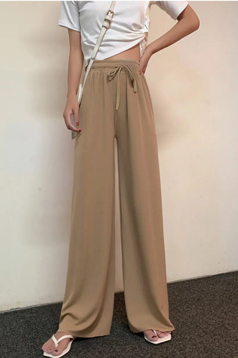 Womens Wide Leg Palazzo Trousers Plus Size Wide Bottom Palazzo Pants